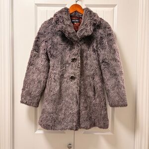 Vintage Bisou Bisou by Michelle Bohbot Faux Fur Coat Brown